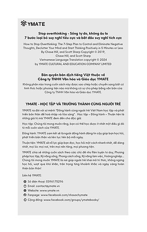 Sách Stop Overthinking - Sống Tự Do, Không Âu Lo - 7 Bước Loại Bỏ Suy Nghĩ Tiêu Cực Và Bắt Đầu Suy Nghĩ Tích Cực