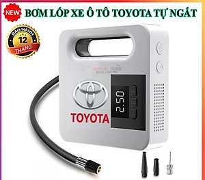 (TOYOTA) Bơm Lốp Điện Tử TOYOTA Tự Ngắt Cao Cấp, Dây Dài Đến 4 Bánh Xe, Lõi Đồng Mạnh Mẽ Bền Bỉ