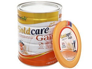 Sữa bột Wincofood Goldcare Gain: thích hợp cho mọi đối tượng và trẻ từ 1 tuổi trở lên giúp tăng cân và tăng cường thể lực
