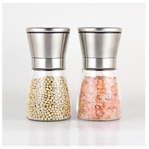 Máy Xay Tiêu Cầm Tay Thủy Tinh - Dụng Cụ Cối Xay Tiêu Nắp Inox Vặn Tay Nhỏ Gọn Tiện Dụng - Hàng Loại 1 - Chính Hãng MINIIN