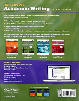 Effective Academic Writing 1 Student Book with Access to Oxford Learn 2Ed