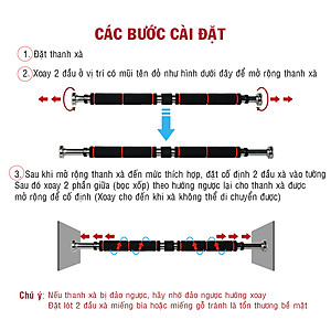 1 Chiếc Xà Đơn Gắn Cửa 2021 Cải Tiến Mút Tay Cầm Dài Dầy 3mm( Màu đỏ Đen)