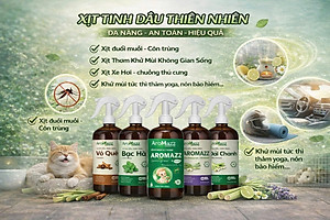 Xịt Khử Mùi Phòng Vệ Sinh Từ Tinh Dầu Thiên Nhiên , Khử Mùi Thơm Phòng Như Khách Sạn Spa 5 Sao Chai Lớn 300ml