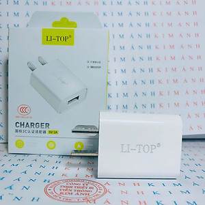 Củ sạc LI-TOP ( AC06 ), dòng điện 5V-2A, đạt chứng nhận 3C tiêu chuẩn quốc gia, Kim Ánh bảo hành hàng chính hãng 12 tháng