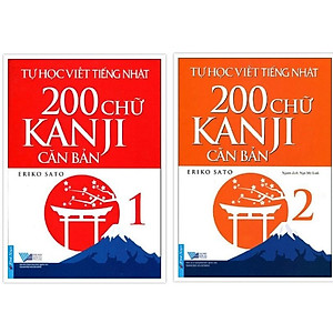 Sách Combo Tự học viết tiếng Nhật 200 chữ Kanji căn bản tập 1 + tập 2 - First News - BẢN QUYỀN