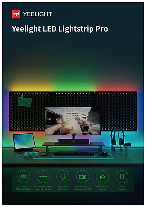 [NEW 2022 PRO VERSION] ĐÈN LED DÂY THÔNG MINH XIAOMI YEELIGHT LIGHTSTRIP PRO –  Hỗ trợ Apple Homekit – Hàng Nhập Khẩu Chính Hãng