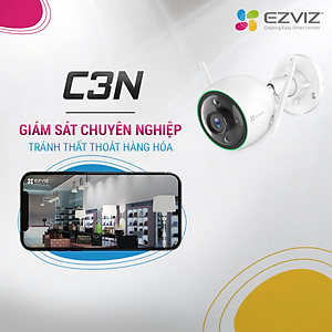 Combo Camera Wi-fi EZVIZ C3N 2MP Ngoài Trời, Có Màu, Kèm Thẻ Nhớ  32GB/64GB - Hàng Chính Hãng