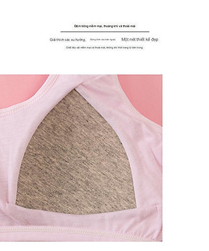 Áo Lót Nữ Học Sinh Ba Lỗ Cotton Thông Hơi Mút Liền 1376 – Êm Ái, Thoáng Mát