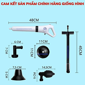 Dụng cụ thông tắc bồn cầu, cống bằng khi nén áp lực siêu mạnh