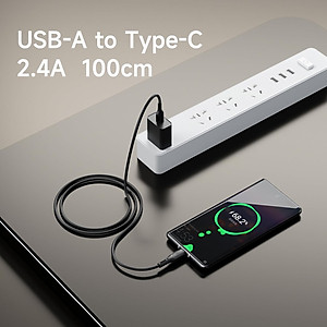 Dây cáp sạc nhanh 2.4A USB-A to Type C Hiệu WIWU Starlink - Chuẩn sạc MFI, chống rối, đầu cáp siêu bền, công nghệ AI chống cháy nổ iP 15 16 Pro Max iPad Pro S21 S22 S23 S24 Redmi cho Oppo - Hàng nhập khẩu