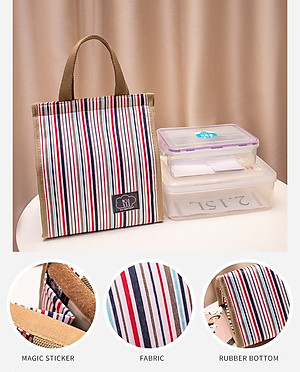 Túi Đựng Hộp Cơm Giữ Nhiệt Size Lớn, Kiểu Dáng Thời Trang Hiện Đại Ver.5 - Hàng Chính Hãng Besti