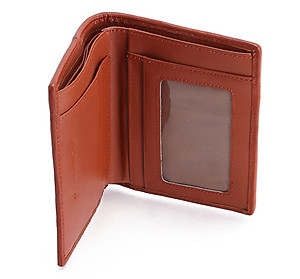 Ví Nam Da Cá Sấu Gai Đuôi Kiểu Đứng Huy Hoàng HT2257 (12.5 x 10 cm) - Vàng