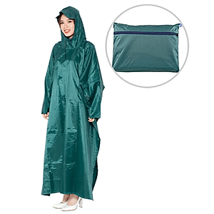 Áo Mưa kín người Không Xẻ Tà Vải Dù Hàng Cao Cấp Chống Thấm Cực Tốt, Áo Mưa Đi Xe Máy