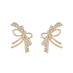 Bông tai nơ đính đá