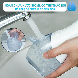 Máy Tăm Nước Cầm Tay H2OFloss HF-6 Sạch Răng Màu Trắng - Hàng Chính Hãng
