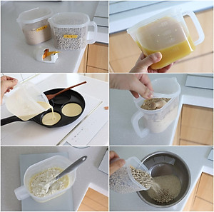 Hộp thực phẩm có tay cầm Nakaya 1000ml hàng nội địa Nhật Bản K155#