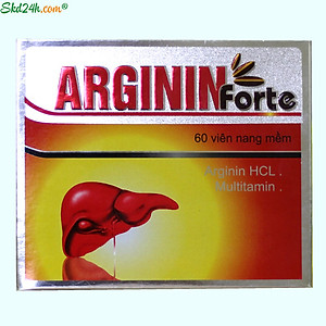 Viên Uống Bổ Gan Arginin Forte - Bảo Vệ Gan - Giúp Thanh Nhiệt Mát Gan - Giải Độc Cơ Thể - Hộp 60 Viên
