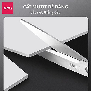 Kéo Văn Phòng Lưỡi Thép Không Gỉ Deli - Kéo Cắt Giấy Đa Năng Học Sinh Văn Phòng - Nhiều Kích Thước 16/17/18/21 CM