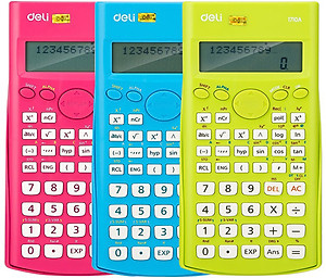 Máy tính Học Sinh Cấp 1 Deli E1710 , Được phép mang phòng thi, 12 số, 240 chức năng