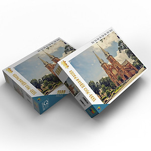 Nhà Thờ Đức Bà (Sài Gòn, Việt Nam) - Bộ Tranh Ghép Hình Minh Châu 1500 Mảnh Kích Thước 60x80cm