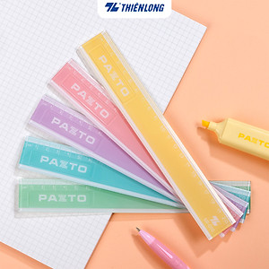 Thước nhựa thẳng màu Pastel dài 20 cm Thiên Long Pazto SR-010 - Màu ngẫu nhiên