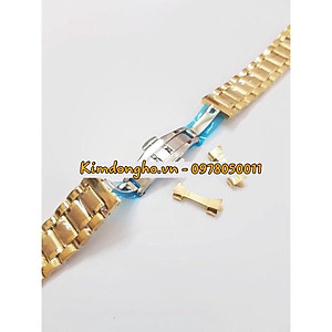 (TẶNG KÈM CHỐT VÀ DỤNG CỤ THAY DÂY) Dây đồng hồ kim loại đúc đặc size 19mm 21mm