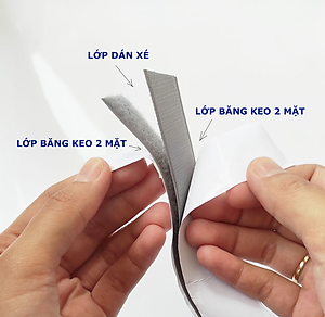 Miếng dán xé có keo bản 2.5cm, velcro tape/ khóa nhám (1 set)