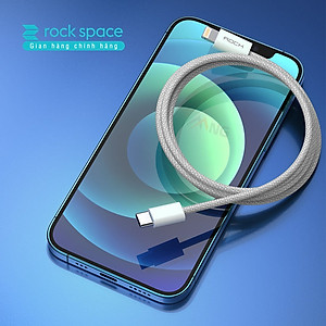 Dây sạc nhanh PD 20W Rockspace Z20 dây dù hàng chính hãng BH 1 năm 