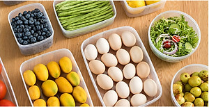 Combo 02 Hộp bảo quản thực phẩm 1000ml hình chữ nhật dẹt - Nội địa Nhật