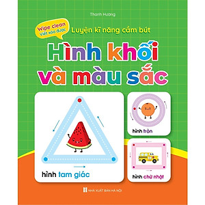 Bộ Vở Viết Xóa Được - Wipe Clean Luyện Viết, Làm Toán Không Sợ Sai ( Bộ 5 Cuốn) - Tặng Kèm 2 Bút