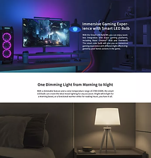  Bóng đèn Led thông minh Xiaomi Yeelight Bulb W3 đui xoắn E27 (RGB 16 triệu màu) - tích hợp Razer Chroma