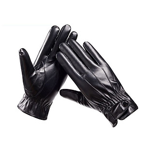 Găng tay nam đi xe máy mùa đông cảm ứng chống nước lót nỉ lông cực ấm - Thiết kế nam tính GTCD06