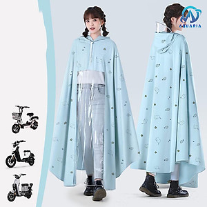 Áo Mưa Đơn Dày Dặn Kèm Kính Chống Gió Che Phủ Toàn Thân Không Thấm Nước Tiện Dụng Cho Nam Và Nữ