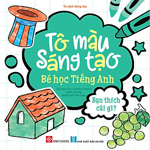 Sách - Tô màu sáng tạo Bé học tiếng anh - Trọn bộ 6 cuốn dành cho bé 3 - 6 tuổi - Đinh Tị Books