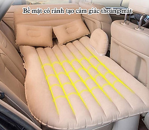 Đệm giường hơi xe ô tô loại tốt - đệm hơi ghế sau ô tô vải nhung dùng cho ô tô bán tải ô tô 5 chỗ, ô tô 7 chỗ