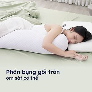 Gối Ôm Công Thái Học Ru9 Cao Cấp | Vỏ Bọc Tencel Thoáng Mát |Chống Xẹp | Thiết Kế Đặc Biệt | 20cm x 115cm