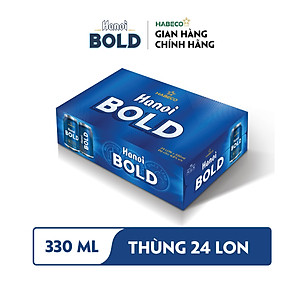 Combo 2 Thùng Bia Hanoi BOLD - Thùng 24 lon 330ml