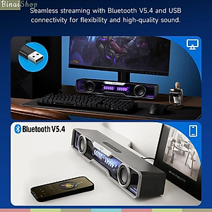 Edifier QS30 - Loa Máy Tính, Kết Nối Bluetooth V5.4 Và USB-A, Micro Tích Hợp, Công Suất 2,5W+2,5W, Hiệu Ứng Ánh Sáng - Hàng chính hãng