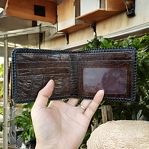 Ví Da Cá Sấu 2 Mặt Đan Viền [GÙ CÁ SẤU RẤT ĐẸP]