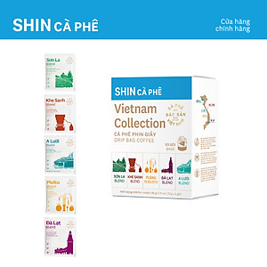 Cà phê VN Collection - SHIN Cà Phê - Phin giấy - Hộp 5 gói
