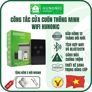 Công Tắc Cửa Cuốn Thông Minh Hunonic Door Trắng│Công tắc điều khiển cửa cuốn từ xa bằng điện thoại -2022