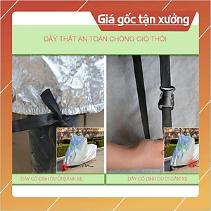 Bạt phủ xe máy chất lượng tốt, chống mưa nắng, bụi bẩn, vải dù pha nilon chống thấm tuyệt đối, áo trùm cả xe