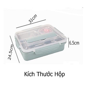 Hộp Cơm Văn Phòng 5 Ngăn Inox 304 Giữ Nhiệt Chống Tràn Có Giá Điện Thoại Tặng Thìa Đũa Cao Cấp- Hàng Chính Hãng MINIIN