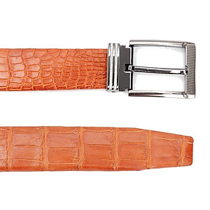 HC4757-58-59-60 - Thắt lưng nam da cá sấu Huy Hoàng nguyên con bụng 4P đầu kim màu đen, nâu đất, nâu đỏ, vàng bò