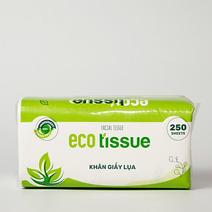 Khăn giấy lụa khăn giấy ăn rút Ecotissue gói 250 tờ thấm hút tốt mềm mịn an toàn sạch sẽ