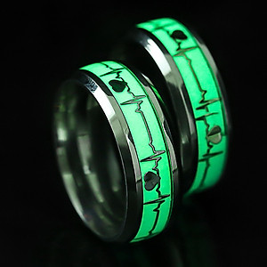 Nhẫn nam nhịp tim dạ quang