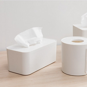 Hộp khăn giấy vuông,Tròn, chữ nhật sano inochi màu trắng sang trọng