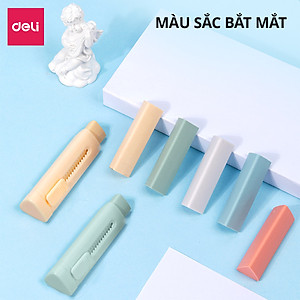Gôm Tẩy Chì Tam Giác Dạng Kéo Màu Pastel Deli - Không Dính Tay, Không Bụi Bẩn Tiện Dụng Cho Học Sinh - Màu Ngẫu Nhiên