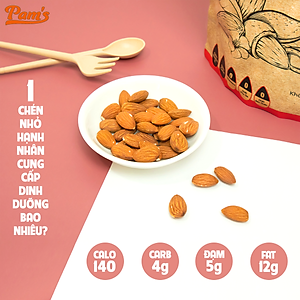 Combo hạnh nhân Mỹ + Macca nhập khẩu Úc Pam's - Sấy chín giòn thơm, nguyên vị