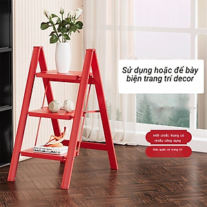 Thang ghế chữ A gấp gọn 3- 4 bậc bản to an toàn FUJIHOME nhập khẩu đa năng xếp gọn chính hãng thép Cacbon chống gỉ bền